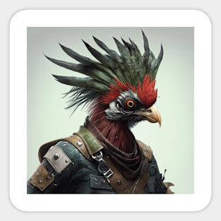 rooster punk from guardian Sticker